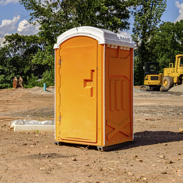 how often are the portable restrooms cleaned and serviced during a rental period in Endicott